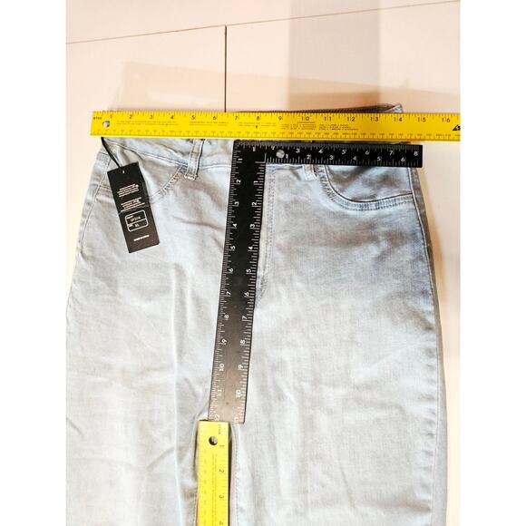 JC & JQ Bell Bottom Flare Stretch Blue Jean Boho Western High Rise XL GP3316 761 - Picture 9 of 11